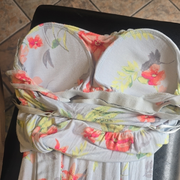 Motherhood Floral Nursing Gown (Small) - Picture 3 of 4